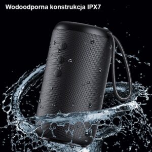 USAMS YC Series Bluetooth 5.0 10W waterproof wireless kolonėlė with lanyard juodos spalvos YC01 - Image 6