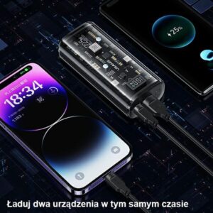 USAMS power bank 9000mAh PD 20W QC3.0+PD dual-port Fast Charge white 10KCD18902 (US-CD189) - Image 9