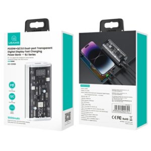 USAMS power bank 9000mAh PD 20W QC3.0+PD dual-port Fast Charge white 10KCD18902 (US-CD189) - Image 10