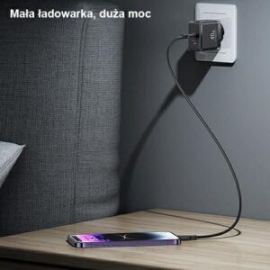 USAMS Laidinis įkroviklis 2xUSB-C T54 GaN 40W (only head) PD Fast Charging baltos spalvos CC172TC02 (US-CC172) - Image 8
