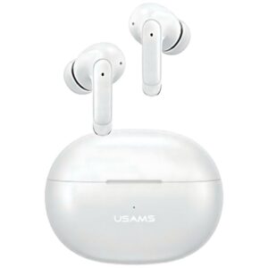 USAMS Bluetooth 5.3 TWS X-donseries ENC belaidės ausinės baltos spalvos BHUENCXD02 (US-XD19) - Image 1