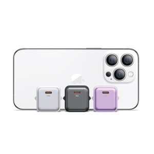 USAMS Charger 1xUSB-C PD20W(only head) PD3.0 Fast Charging purple X-ron Series CC183TC0 - Image 3