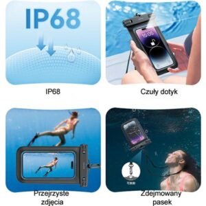 USAMS Waterproof Dėklas 6.7" IP68skaidrus FSD1203 (US-YD012) - Image 2