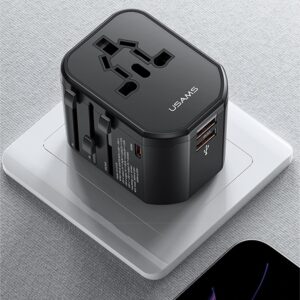USAMS Adapteris network 2xUSB+1xUSB-C T59 20W4in1 US/AU/EU/UK black/black CC179TC01 (US-CC179) Univers - Image 4