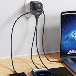 USAMS Adapteris network 2xUSB+1xUSB-C T59 20W4in1 US/AU/EU/UK black/black CC179TC01 (US-CC179) Univers - Image 5