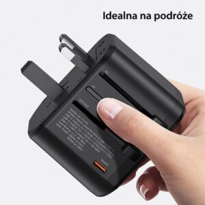 USAMS Adapteris network 2xUSB+1xUSB-C T59 20W4in1 US/AU/EU/UK black/black CC179TC01 (US-CC179) Univers - Image 9