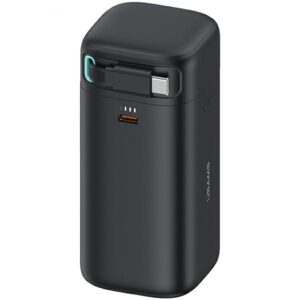 USAMS Powerbank with Retractable Cable USB-CRetractable 18000 mAh PD45W Fast Charge XMF Series juodos spalvos - Image 1