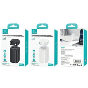 USAMS Power Bank with Retractable Lightning Cable 18000 mAh PD45W Fast Charge XMF Series black - Image 6