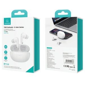 USAMS Bluetooth 5.3 Ausinės TWSX-Don Series Dual mic ENC belaidės juodos spalvos BHUXD01 - Image 10