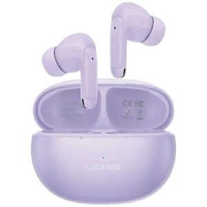 USAMS Bluetooth 5.3 Ausinės TWSX-Don Series Dual mic ENC Belaidės violetinės spalvos BHUXD04