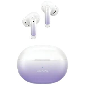 USAMS Bluetooth 5.3 TWS X-don series ENC Belaidės ausinės Purple Gradient/Purple Blue BHUEN - Image 1