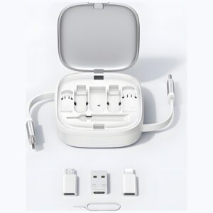 USAMS 3in1 Expandable Kabelis with BoxMicroUSB/USB-C/Lightning 60W Silver SJ650USB02 - Image 10
