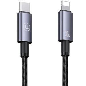 USAMS USB-C į Lightning Kabelis 30W 1.2mFast Charging steel/tarnish SJ662USB01 (US-SJ662) - Image 2