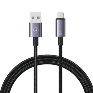 USAMS Kabelis USB į Micro-USB 2A 1.2mFast Charging steel/tarnish SJ668USB01 (US-SJ668)