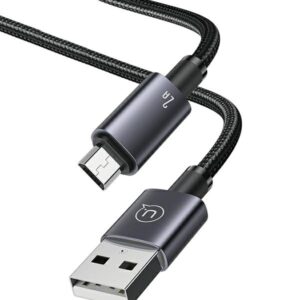USAMS Kabelis USB į Micro-USB 2A 1.2mFast Charging steel/tarnish SJ668USB01 (US-SJ668) - Image 2