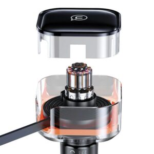 USAMS automobilinis įkroviklis with retractable cable 2xUSB-C C41 PD 30W Fast Charge black/black CC220CC01 (US-CC - Image 2