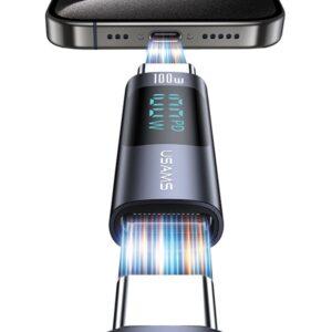 USAMS Adapteris AU18 USB-C - USB-CDigital Display 100W steel/aluminum SJ682TC01 (US-SJ682) - Image 4