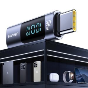 USAMS Adapteris AU18 USB-C - USB-CDigital Display 100W steel/aluminum SJ682TC01 (US-SJ682) - Image 6