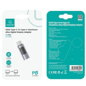 USAMS Adapteris AU18 USB-C - USB-CDigital Display 100W steel/aluminum SJ682TC01 (US-SJ682) - Image 8