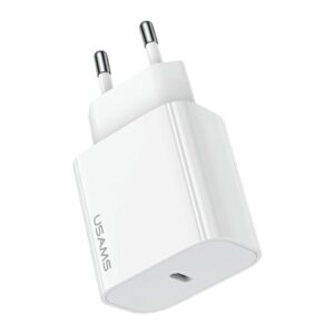 USAMS Laidinis įkroviklis 1xUSB-C T65 PD20W (only head) PD Fast Charging baltos spalvos CC226TC01 (US-CC226) - Image 1