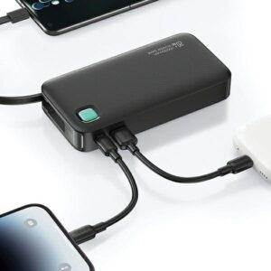 USAMS Powerbank with Retractable Cable USB-CRetractable 10000 mAh PD 20W Fast Charge XY Series juodos spalvos - Image 7