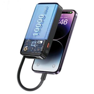 USAMS Powerbank with Retractable CableRetractable Lightning 10000 mAh PD 20W Fast Charge XY Series W - Image 8