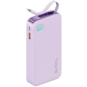 USAMS Powerbank with retractable cableRetractable Lightning 10000 mAh PD 20W Fast Charge XY Series p - Image 1