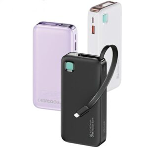 USAMS Powerbank with retractable cableRetractable Lightning 10000 mAh PD 20W Fast Charge XY Series p - Image 2