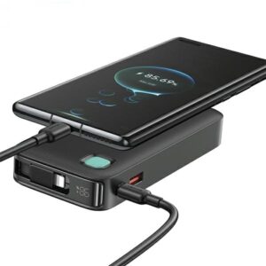 USAMS Powerbank with retractable cableRetractable Lightning 10000 mAh PD 20W Fast Charge XY Series p - Image 5