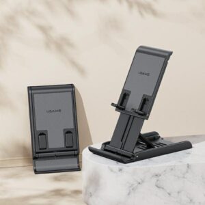 USAMS Foldable desk stand skirtas phone/tablet white ZJ073ZJ02 (US-ZJ073) - Image 3