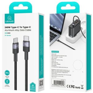 USAMS Kabelis pintas 240W USB-C/USB-C1.2m SY Series tarnish SJ727USB01 - Image 7