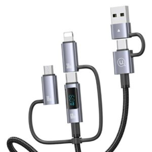 USAMS Kabelis 6w1 Fast charging 60W 2m Data Kabelis Digital Display Alluminuim Alloy Seria Sufeng (SJ736) - Image 3