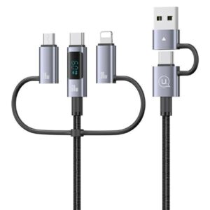 USAMS Kabelis 6w1 Fast charging 60W 2m Data Kabelis Digital Display Alluminuim Alloy Seria Sufeng (SJ736) - Image 1