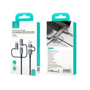 USAMS Kabelis 6in1 Fast charging 240W 1.2m Data Kabelis Digital dispay Aluminum Alloy Sufeng Series (SJ7 - Image 8