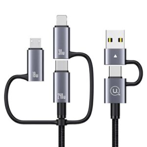 USAMS Kabelis 6in1 Fast charging 240W 2m Data Kabelis Digital dispay Aluminum Alloy Sufeng Series (SJ7