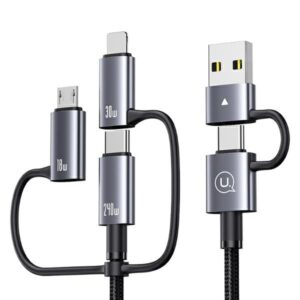USAMS Kabelis 6in1 Fast charging 240W 2m Data Kabelis Digital dispay Aluminum Alloy Sufeng Series (SJ7 - Image 2