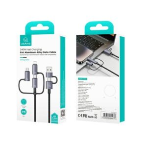 USAMS Kabelis 6in1 Fast charging 240W 2m Data Kabelis Digital dispay Aluminum Alloy Sufeng Series (SJ7 - Image 8