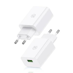 USAMS 18W Laidinis įkroviklis + USB-C/USB-A1m Fast Charging Cable baltos spalvos Series SC SCXLTZ02 - Image 2