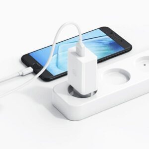 USAMS 18W Laidinis įkroviklis + USB-C/USB-A1m Fast Charging Cable baltos spalvos Series SC SCXLTZ02 - Image 9