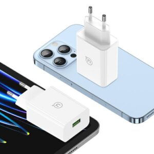 USAMS 18W Laidinis įkroviklis + Lightning/USB-A Fast Charging Cable baltos spalvos Series SC SCXLTZ03 - Image 7