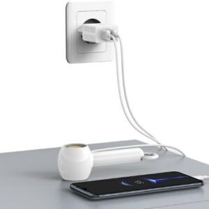 USAMS Charger 2xUSB-A + USB-C/USB-A Fast Charging cable baltos spalvos series HC HCXLTZ03 - Image 6