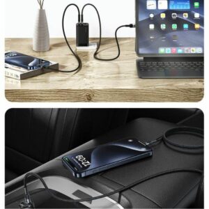USAMS Kabelis USB-C į USB-C set 30vnt 3A 1.2m braided SJ724ZJ01 (US-SJ724 ) - Image 4