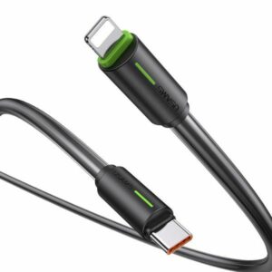USAMS USB-C/Lightning Kabelis 1m SJ73530W juodos spalvos YU Series SJ735USB01 (US-SJ735) - Image 1