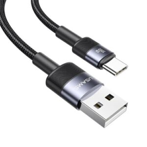 USAMS SET Kabelis USB į USB-C 3A 1.2mFast Charging steel/tarnish 30 vnt SJ718ZJ01 (US-SJ718)