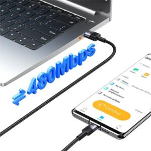 USAMS SET Kabelis USB į USB-C 3A 1.2mFast Charging steel/tarnish 30 vnt SJ718ZJ01 (US-SJ718) - Image 9