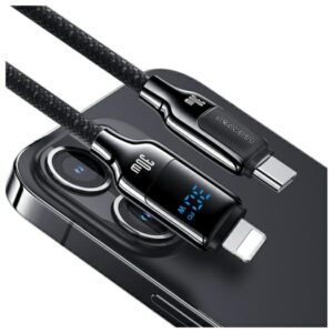 USAMS USB-C į Lightning Kabelis 30W 1.2m Digital Display Zinc Alloy Fast Charging Data Kabelis HX Seri - Image 4