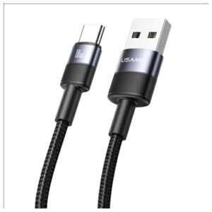 USAMS USB-A į USB-C Kabelis 3A 1.2m Aluminum Alloy Data Kabelis SY Series SJ718USB01 (US-SJ718)