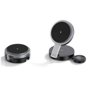 USAMS Foldable 3-in-1 15W Inductive Charge for Phone/Apple Watch/ausinės CD234WXC01 (US-CD234) - Image 2