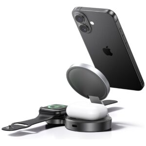 USAMS Foldable 3-in-1 15W Inductive Charge for Phone/Apple Watch/ausinės CD234WXC01 (US-CD234) - Image 4