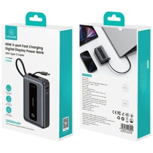 Powerbank USAMS XH Series CD243 20000mAh 65W tarnish - Image 4